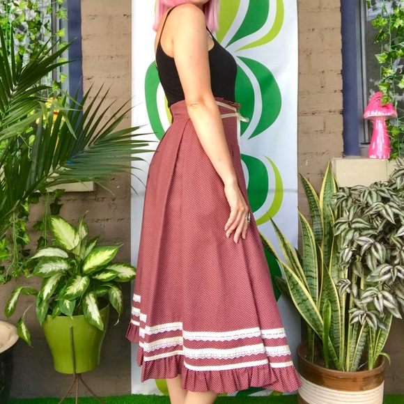 Vintage 70s Gunne Sax pleated prairie boho skirt S - Picture 4 of 8